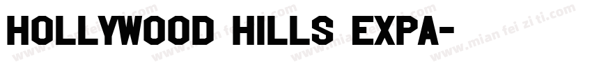 Hollywood Hills Expa字体转换